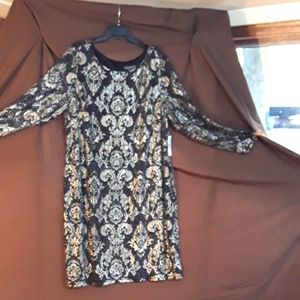 Classic sheath cocktail dress with LOTS of sparkle nwt sz 22w